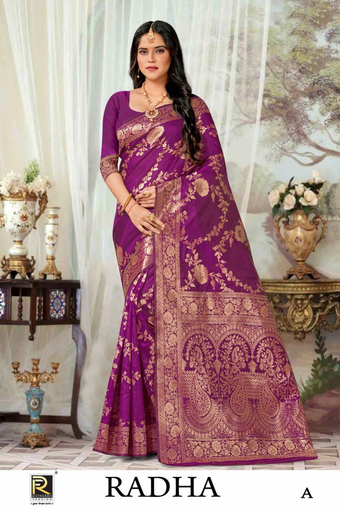 Ronisha Radha Designer Banarasi Silk Saree Catalog
